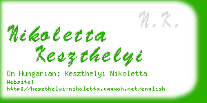 nikoletta keszthelyi business card